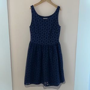 Johnnie B by Boden Navy Blue Flower Dress